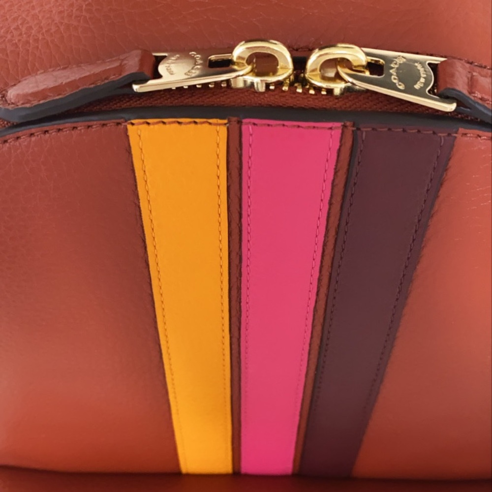 New💃Coach Charlie Backpack With Varsity Stripe - Picture 8 of 11